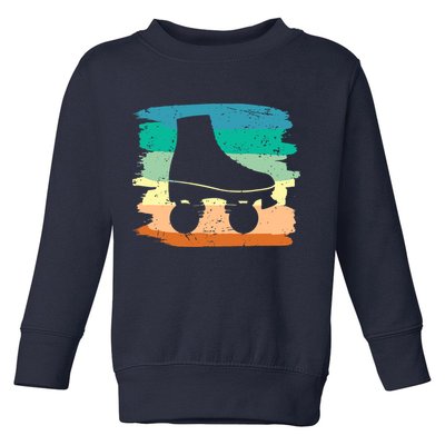 Roller Skating Art 80s Roller Derby Rollerskate Toddler Sweatshirt