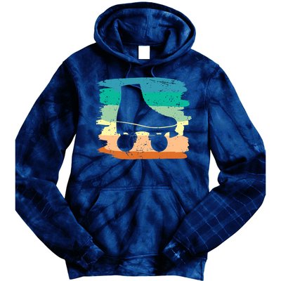Roller Skating Art 80s Roller Derby Rollerskate Tie Dye Hoodie