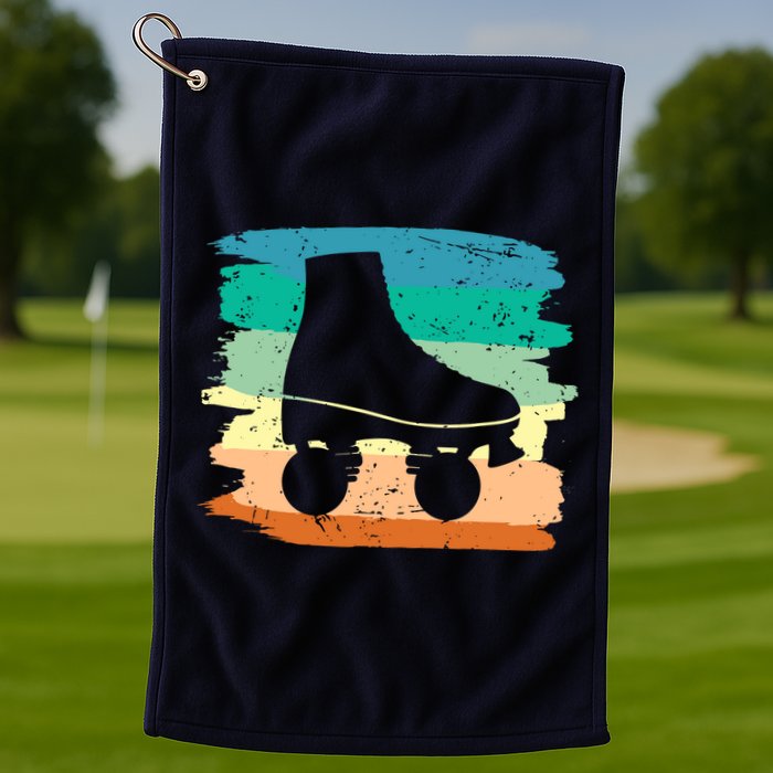 Roller Skating Art 80s Roller Derby Rollerskate Golf Towel