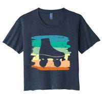 Roller Skating Art 80s Roller Derby Rollerskate Crop Top