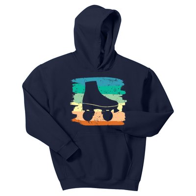 Roller Skating Art 80s Roller Derby Rollerskate Kids Hoodie