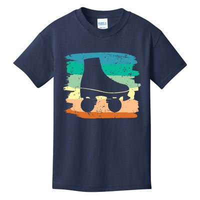 Roller Skating Art 80s Roller Derby Rollerskate Kids T-Shirt