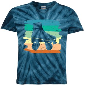 Roller Skating Art 80s Roller Derby Rollerskate Kids Tie-Dye T-Shirt