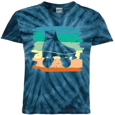 Roller Skating Art 80s Roller Derby Rollerskate Kids Tie-Dye T-Shirt