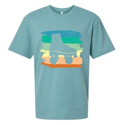 Roller Skating Art 80s Roller Derby Rollerskate Sueded Cloud Jersey T-Shirt
