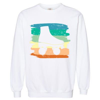 Roller Skating Art 80s Roller Derby Rollerskate Garment-Dyed Sweatshirt