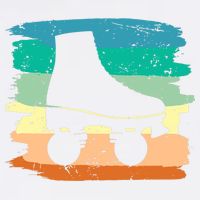 Roller Skating Art 80s Roller Derby Rollerskate Garment-Dyed Sweatshirt