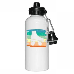 Roller Skating Art 80s Roller Derby Rollerskate Aluminum Water Bottle