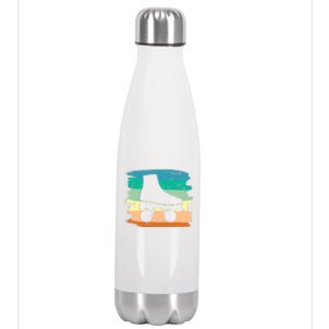 Roller Skating Art 80s Roller Derby Rollerskate Stainless Steel Insulated Water Bottle