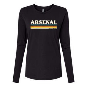 Retro Stripe Arsenal Womens Cotton Relaxed Long Sleeve T-Shirt