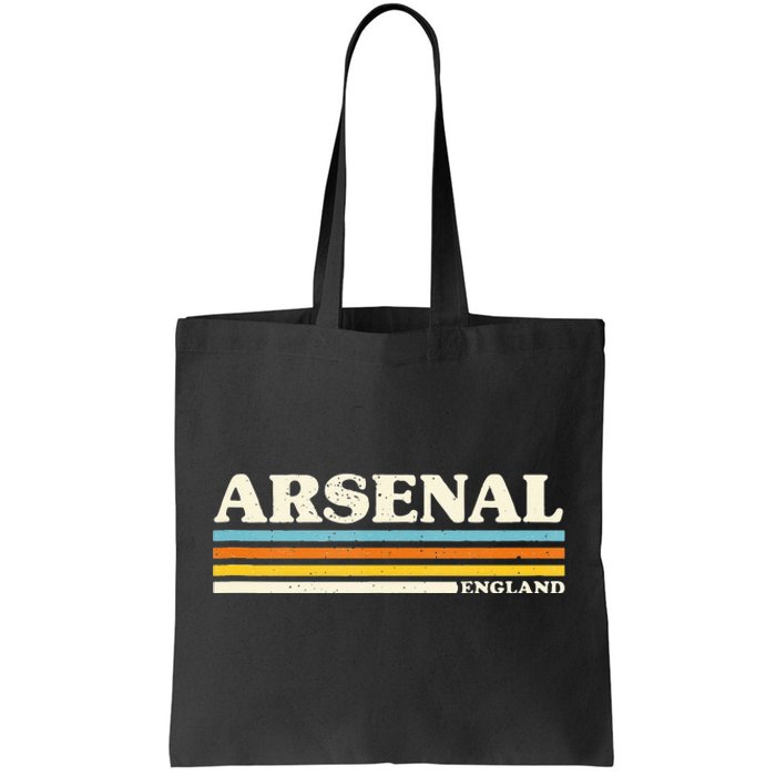 Retro Stripe Arsenal Tote Bag