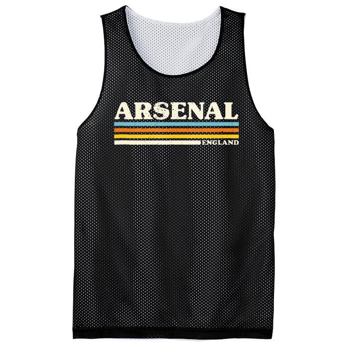 Retro Stripe Arsenal Mesh Reversible Basketball Jersey Tank