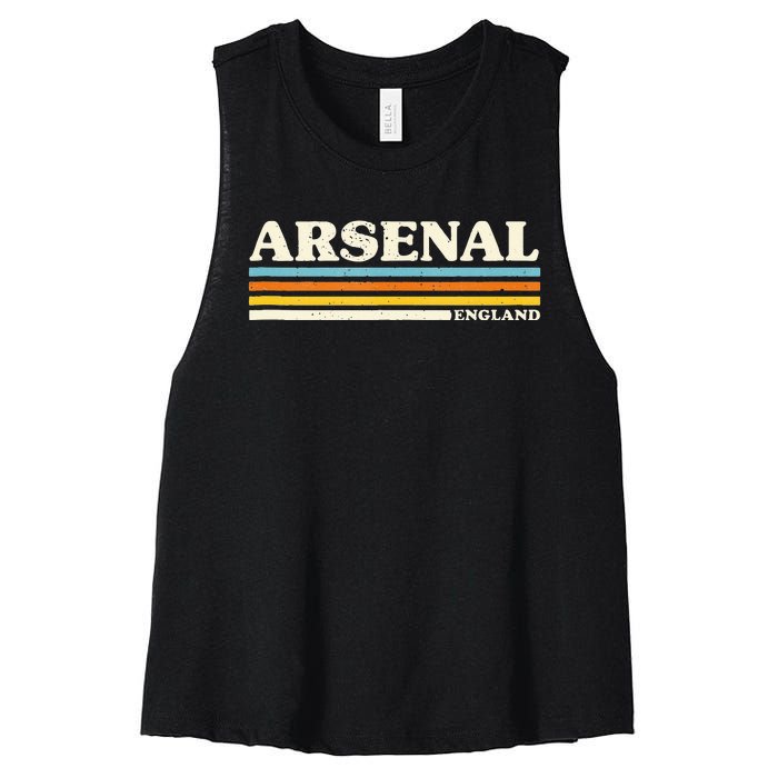 Retro Stripe Arsenal Women's Racerback Cropped Tank