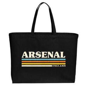 Retro Stripe Arsenal Cotton Canvas Jumbo Tote