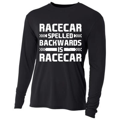 Racecar Spelled Backwards Is Racecar Cooling Performance Long Sleeve Crew