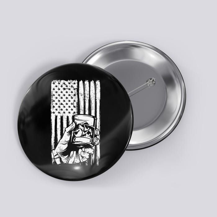 Retro Scotch Bourbon Whisky 4th of July Button