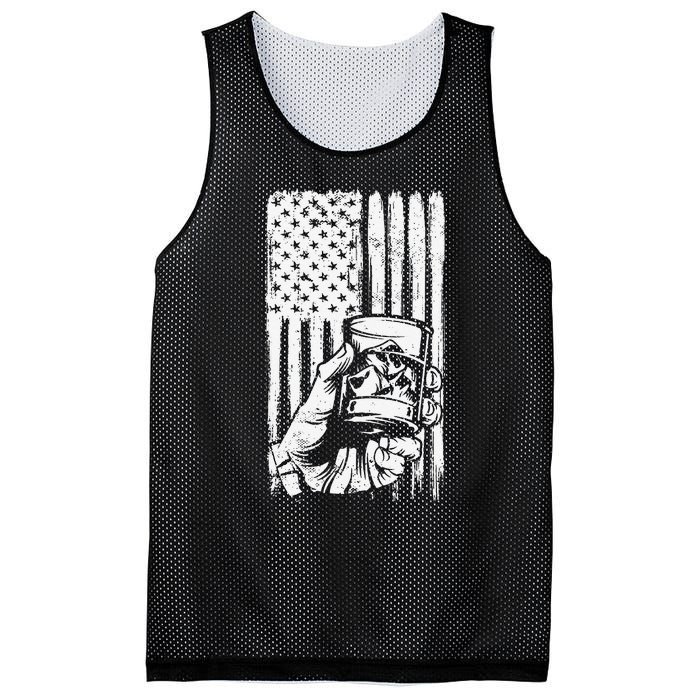 Retro Scotch Bourbon Whisky 4th of July Mesh Reversible Basketball Jersey Tank