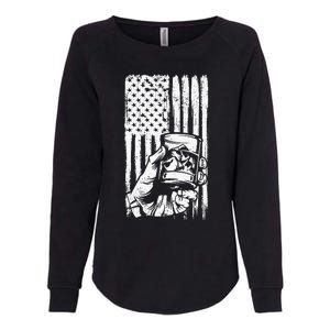 Retro Scotch Bourbon Whisky 4th of July Womens California Wash Sweatshirt