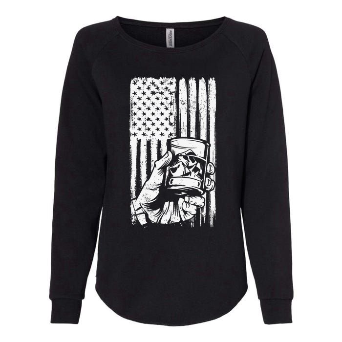 Retro Scotch Bourbon Whisky 4th of July Womens California Wash Sweatshirt