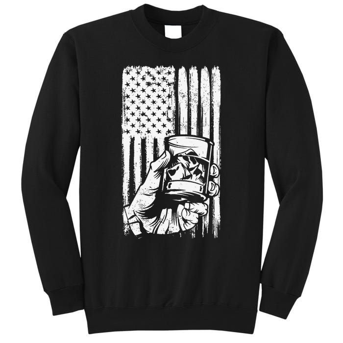 Retro Scotch Bourbon Whisky 4th of July Tall Sweatshirt