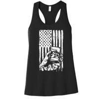 Retro Scotch Bourbon Whisky 4th of July Women's Racerback Tank