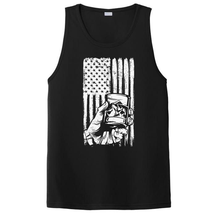 Retro Scotch Bourbon Whisky 4th of July PosiCharge Competitor Tank