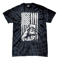 Retro Scotch Bourbon Whisky 4th of July Tie-Dye T-Shirt