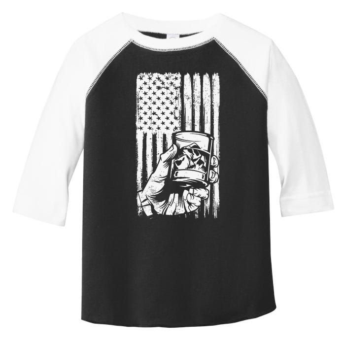 Retro Scotch Bourbon Whisky 4th of July Toddler Fine Jersey T-Shirt