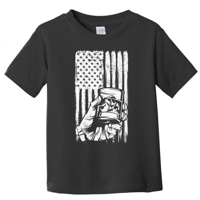 Retro Scotch Bourbon Whisky 4th of July Toddler T-Shirt