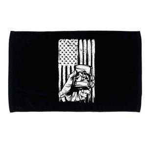 Retro Scotch Bourbon Whisky 4th of July Microfiber Hand Towel