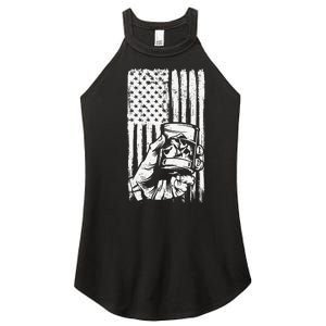 Retro Scotch Bourbon Whisky 4th of July Women's Perfect Tri Rocker Tank