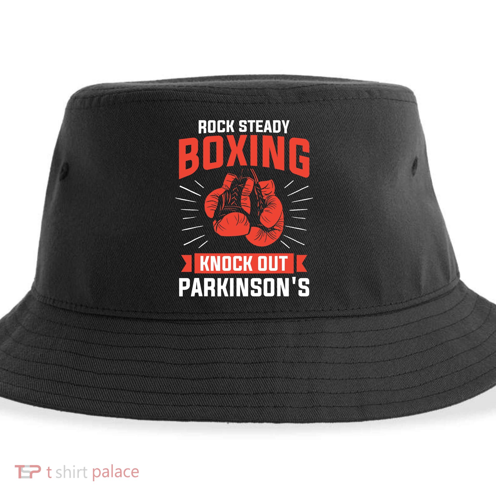 Rock Steady Boxing Knock Out Parkinson's Boxer Sustainable Bucket Hat