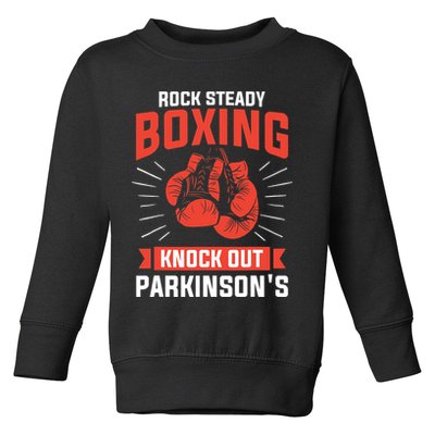 Rock Steady Boxing Knock Out Parkinson's Boxer Toddler Sweatshirt
