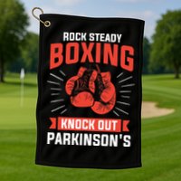 Rock Steady Boxing Knock Out Parkinson's Boxer Golf Towel