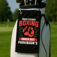 Rock Steady Boxing Knock Out Parkinson's Boxer Golf Towel
