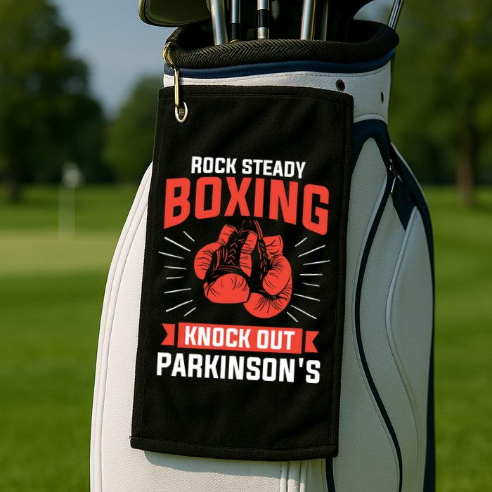 Rock Steady Boxing Knock Out Parkinson's Boxer Golf Towel