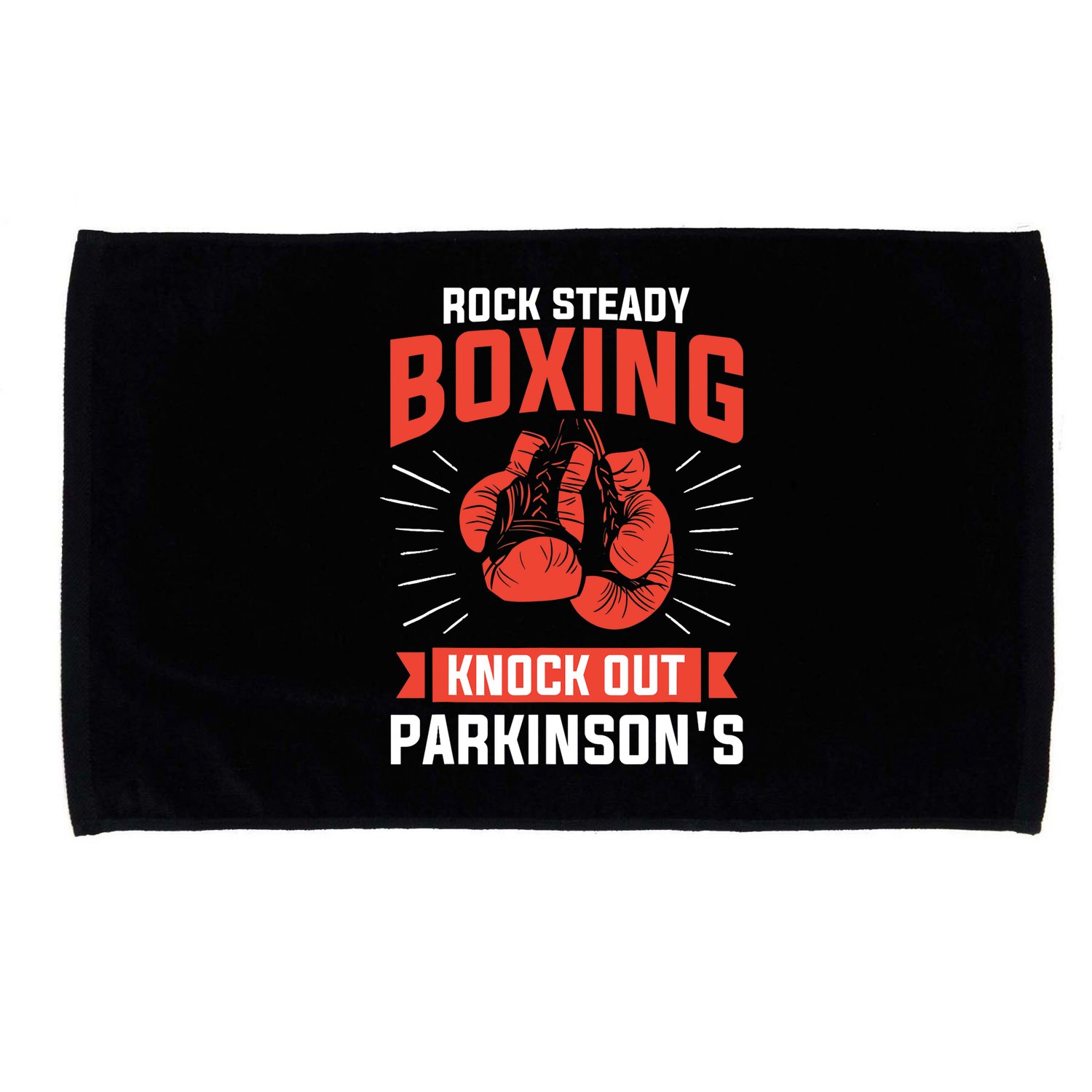 Rock Steady Boxing Knock Out Parkinson's Boxer Microfiber Hand Towel