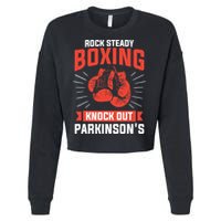 Rock Steady Boxing Knock Out Parkinson's Boxer Cropped Pullover Crew