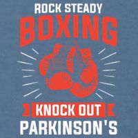 Rock Steady Boxing Knock Out Parkinson's Boxer Garment-Dyed Sweatshirt