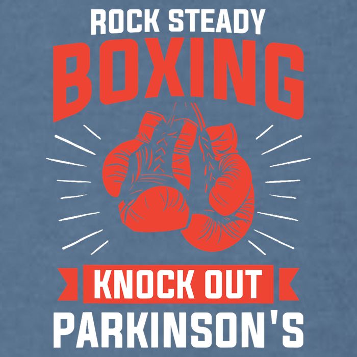 Rock Steady Boxing Knock Out Parkinson's Boxer Garment-Dyed Sweatshirt