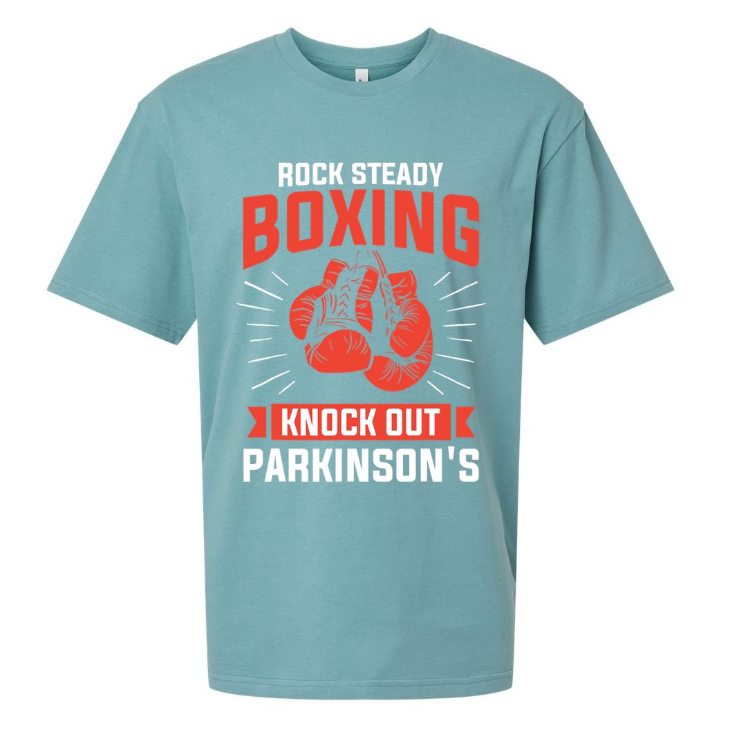 Rock Steady Boxing Knock Out Parkinson's Boxer Sueded Cloud Jersey T-Shirt