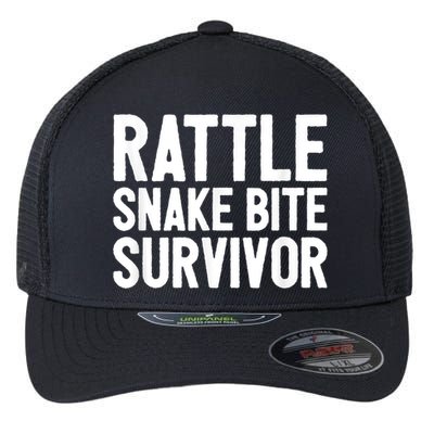 Rattle Snake Bite Survivor Rattlesnake Hospital Flexfit Unipanel Trucker Cap