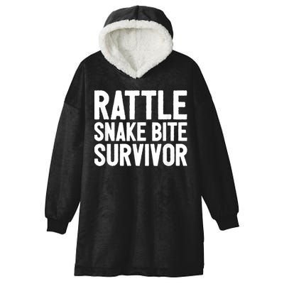 Rattle Snake Bite Survivor Rattlesnake Hospital Hooded Wearable Blanket