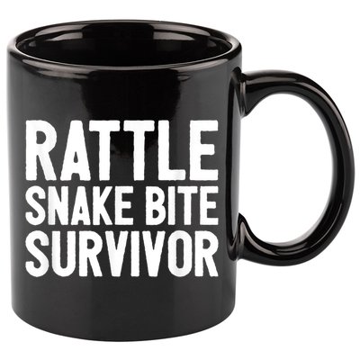 Rattle Snake Bite Survivor Rattlesnake Hospital 11oz C Handle Ceramic Mug