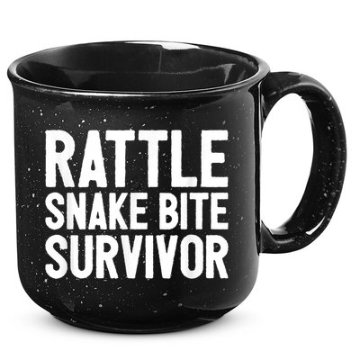 Rattle Snake Bite Survivor Rattlesnake Hospital 15oz Campfire Ceramic Mug