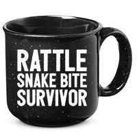 Rattle Snake Bite Survivor Rattlesnake Hospital 15oz Campfire Ceramic Mug