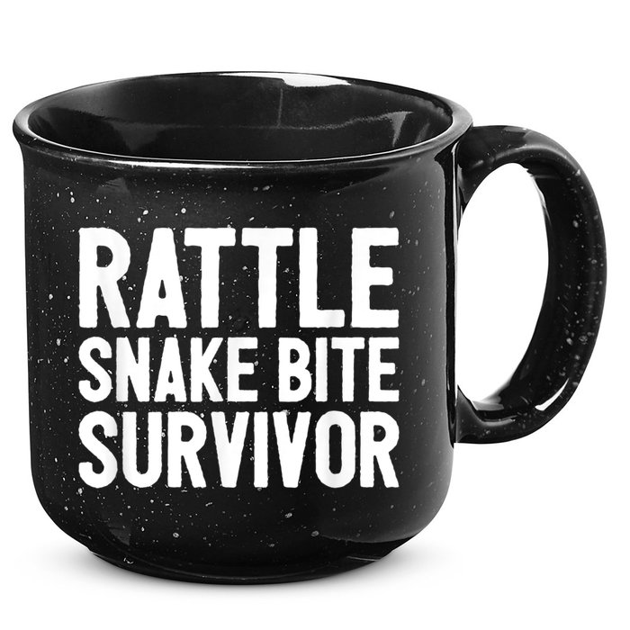 Rattle Snake Bite Survivor Rattlesnake Hospital 15oz Campfire Ceramic Mug