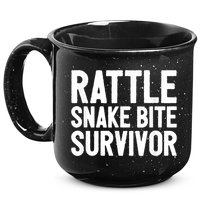 Rattle Snake Bite Survivor Rattlesnake Hospital 15oz Campfire Ceramic Mug