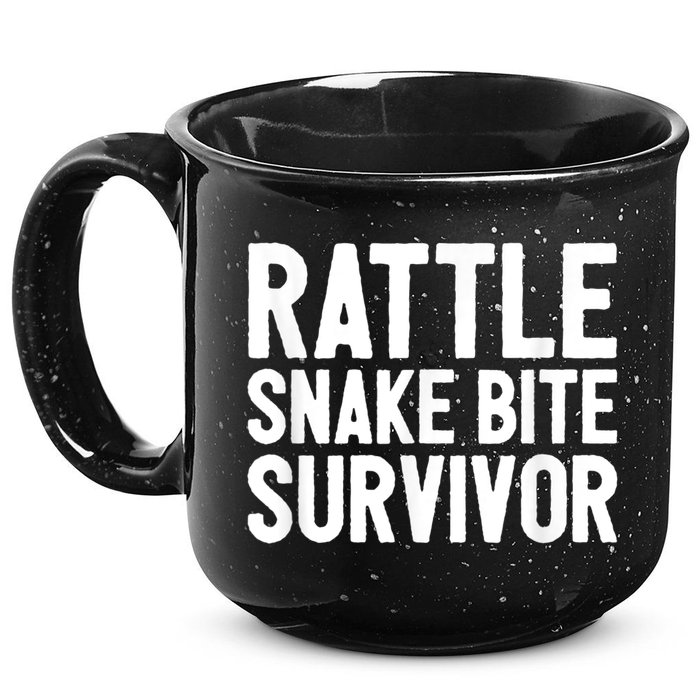 Rattle Snake Bite Survivor Rattlesnake Hospital 15oz Campfire Ceramic Mug
