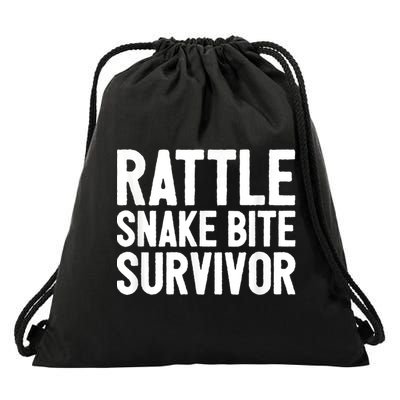 Rattle Snake Bite Survivor Rattlesnake Hospital Drawstring Bag